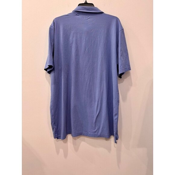 Peter Millar Men's Size XXL Blue Polo Shirt Cotton/Spandex *Discoloration* - Picture 10 of 12